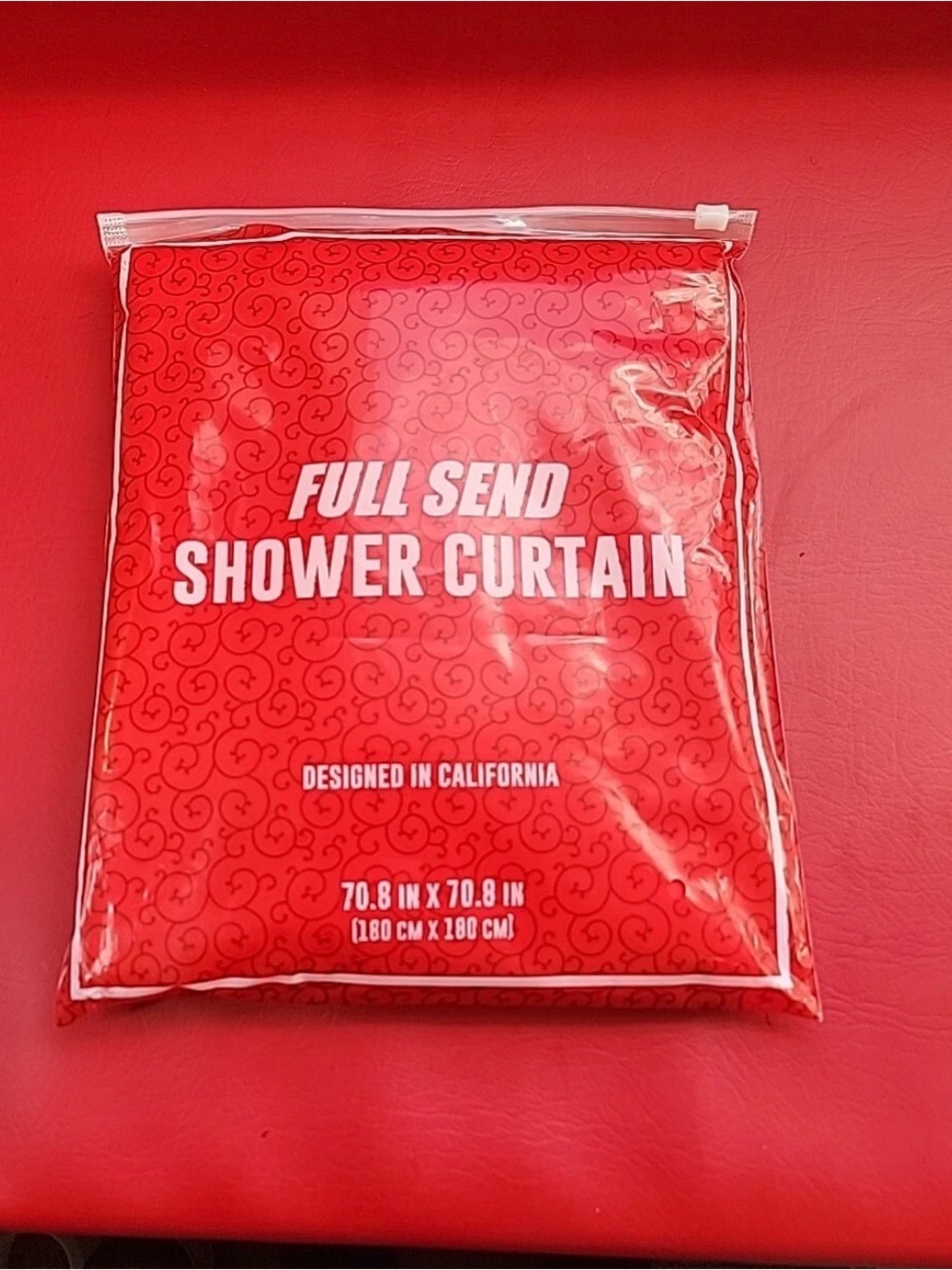 New in bag full send shower curtain perfect gift for any one